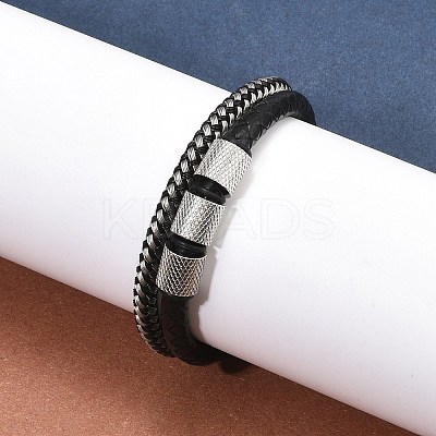 Braided Leather Multi-strand Bracelets BJEW-Z081-15P-1