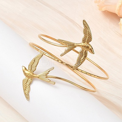 304 Stainless Steel Open Upper Arm Cuff Bangles for Women SA-CBA2C9D-06C-1