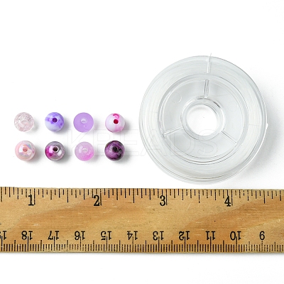 DIY Round Acrylic Beads Bracelets Jewelry Making Kits DIY-FS0007-40-1