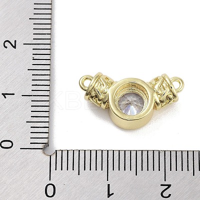 Brass Micro Pave Clear Cubic Zirconia Charms KK-M293-48G-1