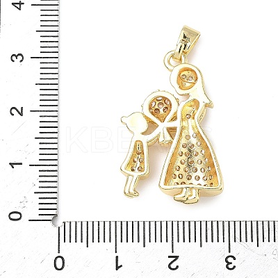 Brass Micro Pave Cubic Zirconia Pendants LS-ZIRC-I356-42G-1