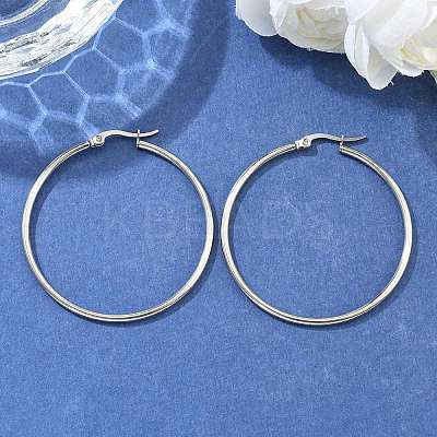 Tarnish Resistant 304 Stainless Steel Big Hoop Earrings EJEW-F105-06P-1