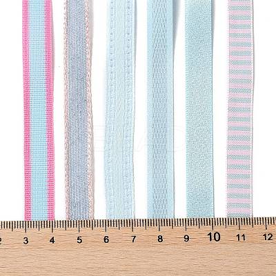 18 Yards 6 Styles Polyester Ribbon SRIB-Q022-C01-1
