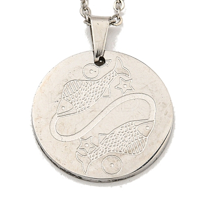 Non-Tarnish Constellation Pendant Necklaces NJEW-S422-04P-12-1