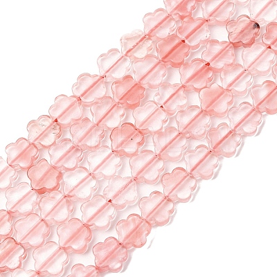 Cherry Quartz Glass Beads Strands G-B138-C16-01-1