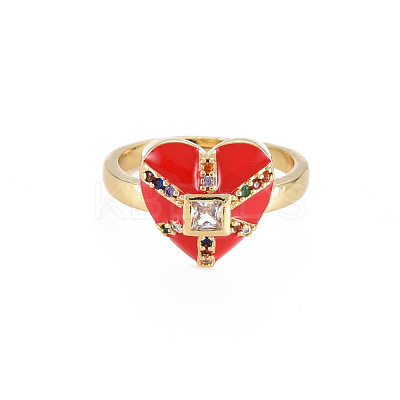 Adjustable Brass Micro Pave Colorful Cubic Zirconia Finger Rings RJEW-S044-163-NF-1