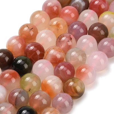 Natural Agate Beads Strands G-F814-A02-12mm-1