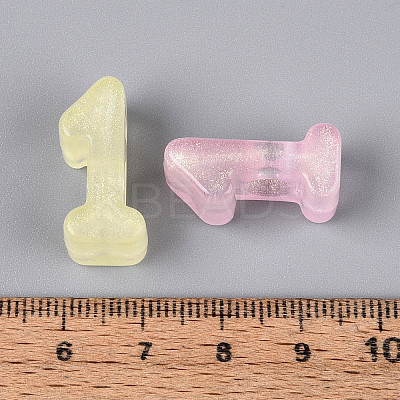 Luminous Frosted Transparent Acrylic Beads TACR-T029-21B-1