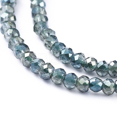 Electroplate Glass Beads Strands X-EGLA-F149-HP-01-1