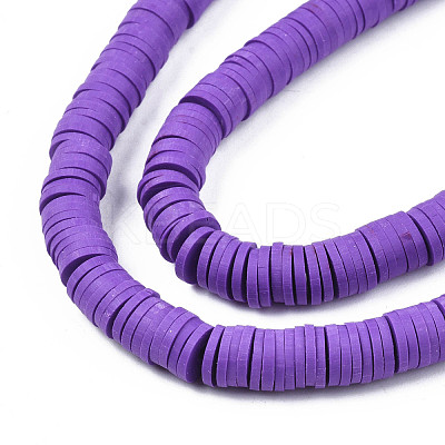 Handmade Polymer Clay Beads Strands CLAY-R089-6mm-013-1