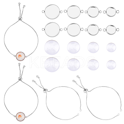 DIY Blank Dome Links Bracelet Making Kits DIY-DC0002-48-1