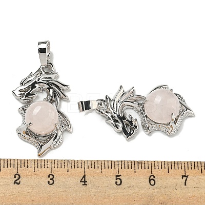 Natural Rose Quartz Pendants G-G111-01P-08-1
