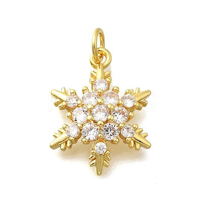 Brass Micro Pave Cubic Zirconia Pendants KK-D295-22G-1