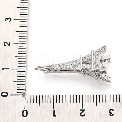 Brass Micro Pave Cubic Zirconia Pendants KK-N268-04P-1