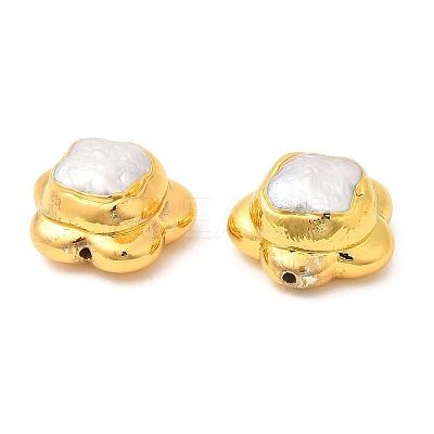Baroque Style Natural Keshi Pearl Flower Beads KK-M251-18G-1