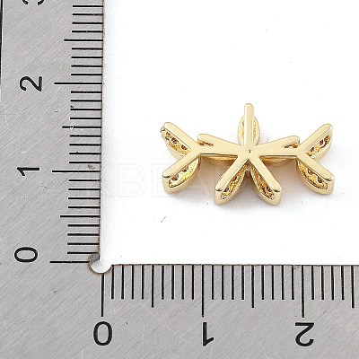 Brass Micro Pave Cubic Zirconia Spacer Beads LS-KK-K371-47B-G-1