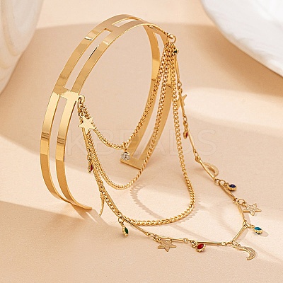 Alloy Upper Arm Bangles BJEW-S180-02G-1