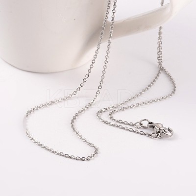 Tarnish Resistant 304 Stainless Steel Cable Chain Necklaces NJEW-JN01526-04-1
