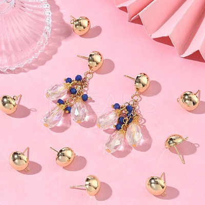 SHEGRACE Brass Stud Earring Findings XGR0025G-36G-1