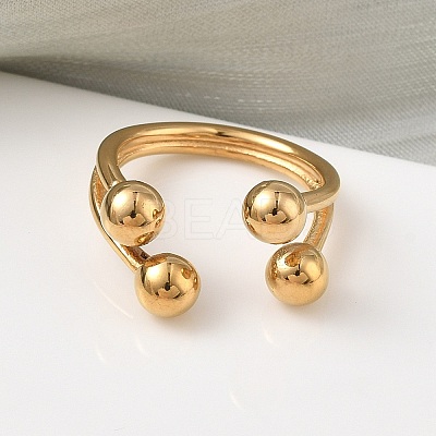 304 Stainless Steel Cuff Rings RJEW-Z118-05G-1