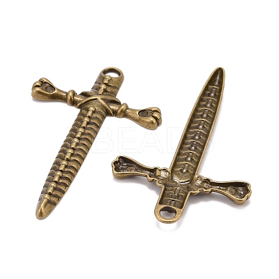 Tibetan Style Metal Dagger Pendants LS-MLF1306Y-1
