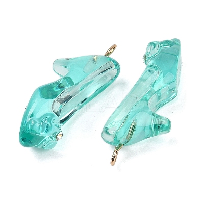 Transparent Resin Rhinestone Pendants RESI-Q021-01D-1