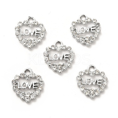 Alloy Rhinestone Pendants ALRI-C007-11P-1