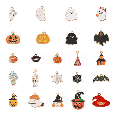 44pcs 22 style Alloy Enamel Pendants ENAM-MP0001-07-1