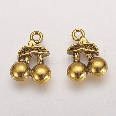 Tibetan Style Alloy 3D Cherry Charms LS-X-TIBEP-23493-AG-RS-1