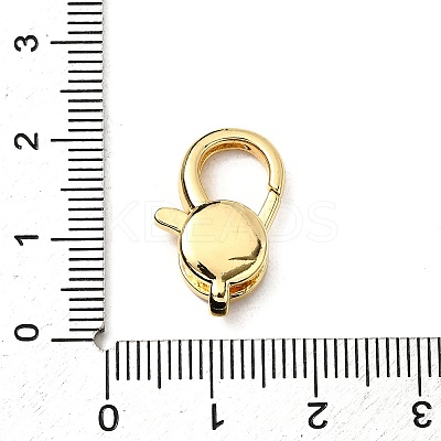 Brass Clear Cubic Zirconia Lobster Claw Clasps KK-Z078-47B-G-1