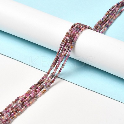 Natural Red Corundum/Ruby and Sapphire Beads Strands LS-G-I341-10A-1