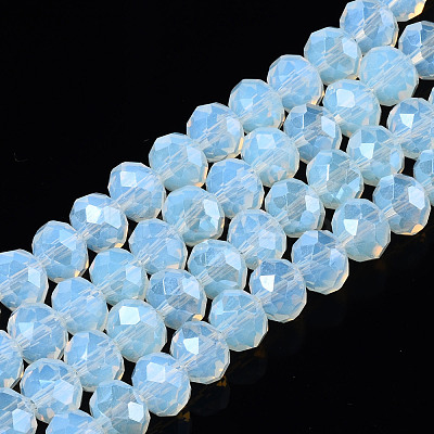 Electroplate Glass Beads Strands EGLA-A034-J8mm-A10-1