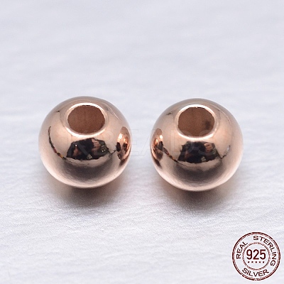 Round 925 Sterling Silver Spacer Beads STER-M103-04-2mm-RG-1