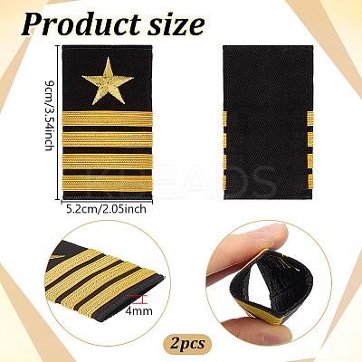 1 Pair Polyester Sailor Epaulettes DIY-BC0017-21D-1