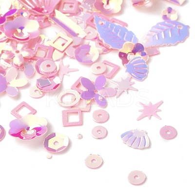 Plastic Paillette Beads DIY-P025-05F-1
