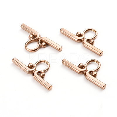 Ion Plating(IP) 304 Stainless Steel Toggle Clasps Parts STAS-D142-03B-RG-1
