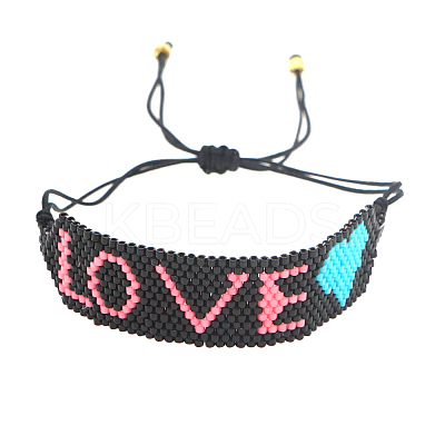 Miyuki Seed Braided Bead Bracelet BJEW-Z013-11-1
