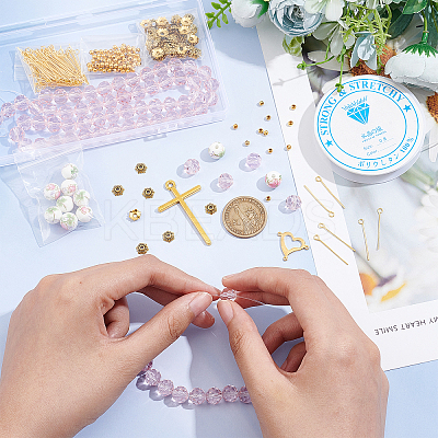DIY Beaded Religion Necklace Making Kits DIY-PH0008-37-1