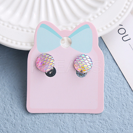 Alloy Plastic Clip-on Earrings for Kid WG9F41F-16-1