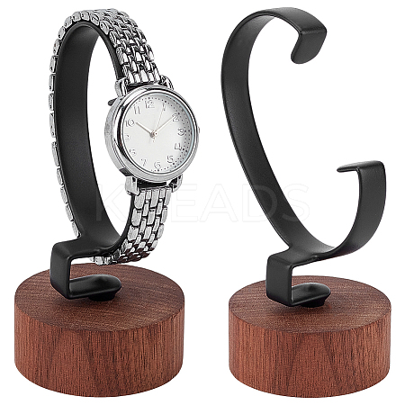 Black Metal C Shape Bracelet Display Stands BDIS-WH0018-01A-1