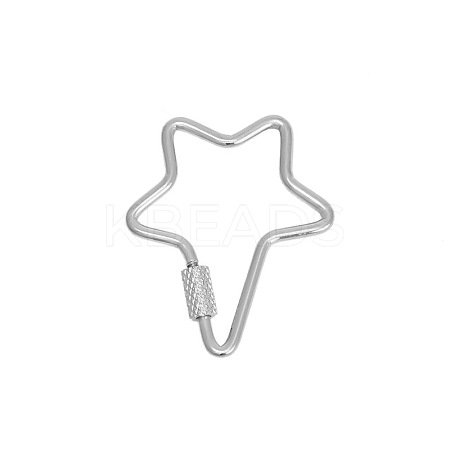 304 Stainless Steel Screw Carabiner Lock Charms LS-WH-WG65606-07-1