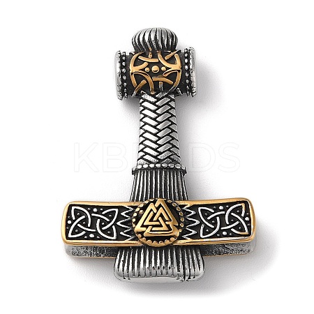 Ion Plating(IP) Viking 304 Stainless Steel Pendants STAS-D014-07AG-1
