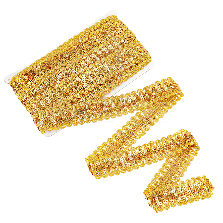 Sparkle Style Purl Polyester Ribbons OCOR-WH0074-38-1