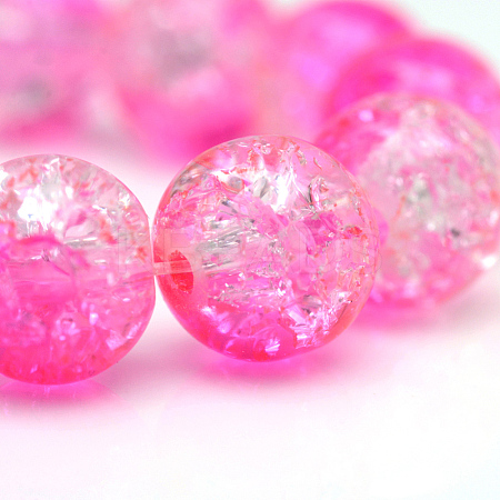 Baking Paint Crackle Glass Beads Strands X-CCG-S001-10mm-09-1