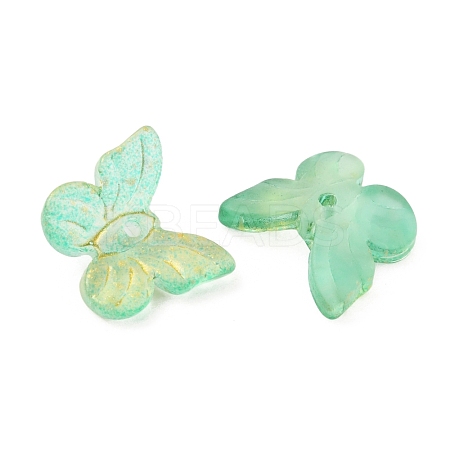Handmade Golde Sand Lampwork Beads LAMP-WH0001-11I-1