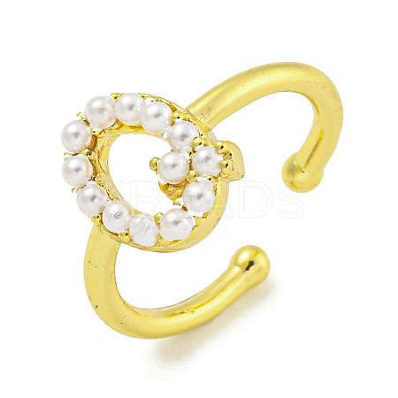 Rack Plating Brass Open Cuff Rings for Women RJEW-F162-01G-Q-1