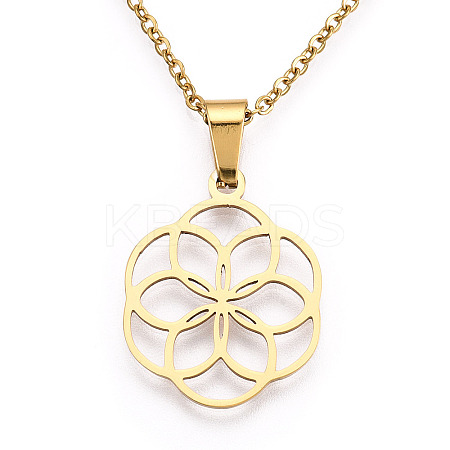 201 Stainless Steel Pendant Necklaces NJEW-S105-JN599-45-2-1