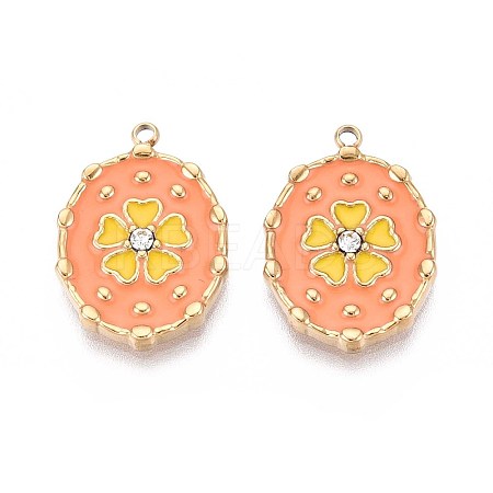 Ion Plating(IP) 304 Stainless Steel Rhinestone Pendants STAS-N109-251B-G-1