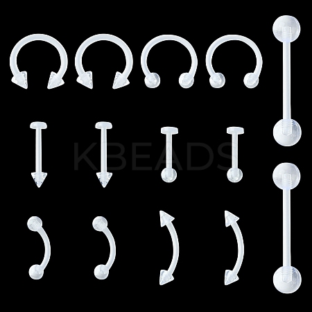 14Pcs 7 Style Acrylic Piercing Body Jewelry DIY-FS0005-41-1