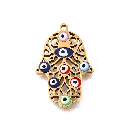 304 Stainless Steel Enamel Charms STAS-K256-26A-G-1